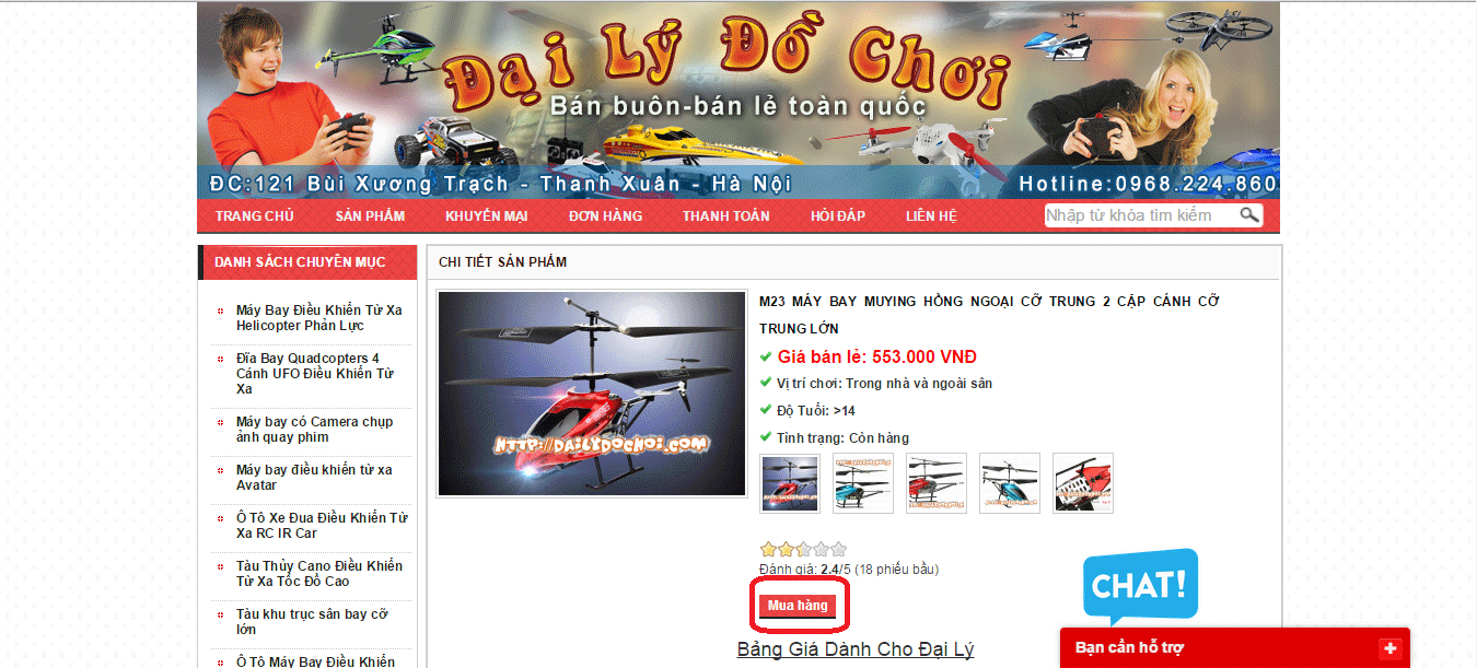 Hướng dẫn mua hàng trên Dailydochoi.com