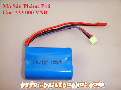 Pin 1100mAH x 7.4 V