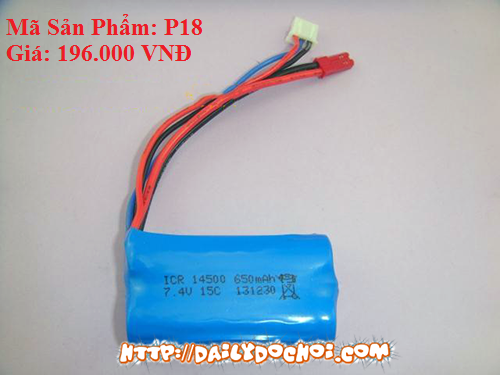 Pin 650mAH x 7.4 V