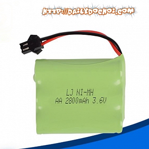  POT6C PIN Ô TÔ 3.6V 2800MAH DUNG LƯỢNG CAO 