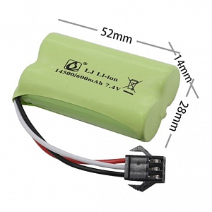 P55 Pin sạc 7.4v 600mAh 14500 chân ...